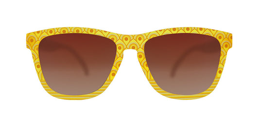 Scusi, Coming Through | yellow square sunglasses with gradient amber lenses| Milan tour inspired goodr OG sunglasses