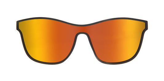 From Zero to Blitzed |black futuristic style sunglasses with amber lenses | goodr sunglasses