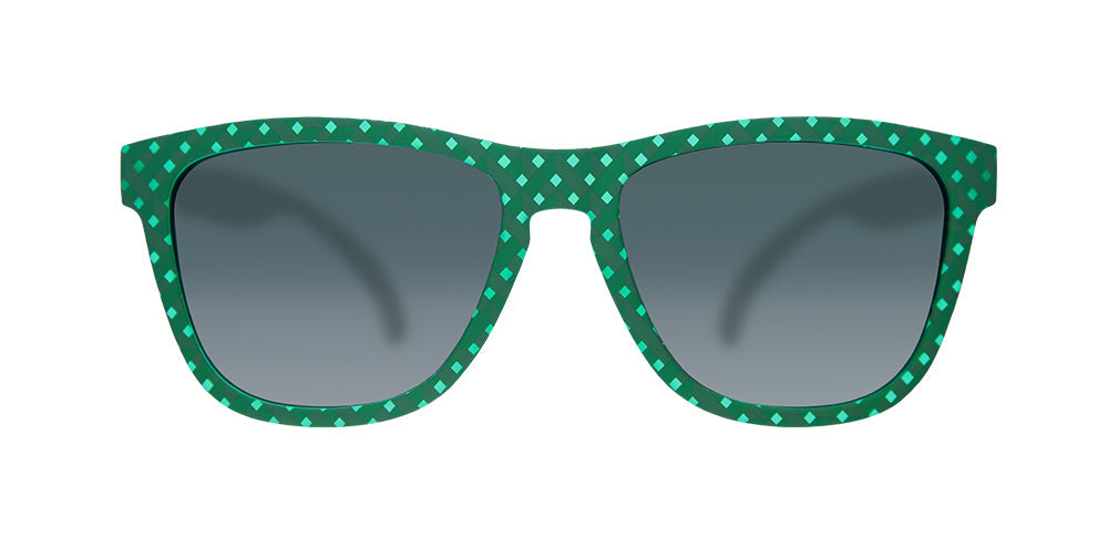 Liege of Extraordinary Cyclists | green square sunglasses with gradient green lenses| Liege tour inspired goodr OG sunglasses