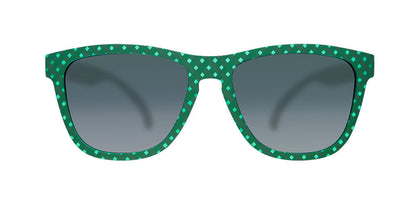 Liege of Extraordinary Cyclists | green square sunglasses with gradient green lenses| Liege tour inspired goodr OG sunglasses