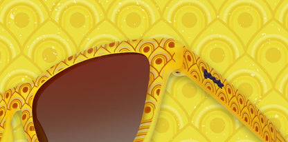 Scusi, Coming Through | yellow square sunglasses with gradient amber lenses| Milan tour inspired goodr OG sunglasses