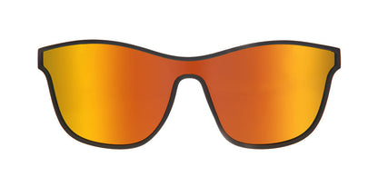 From Zero to Blitzed |black futuristic style sunglasses with amber lenses | goodr sunglasses