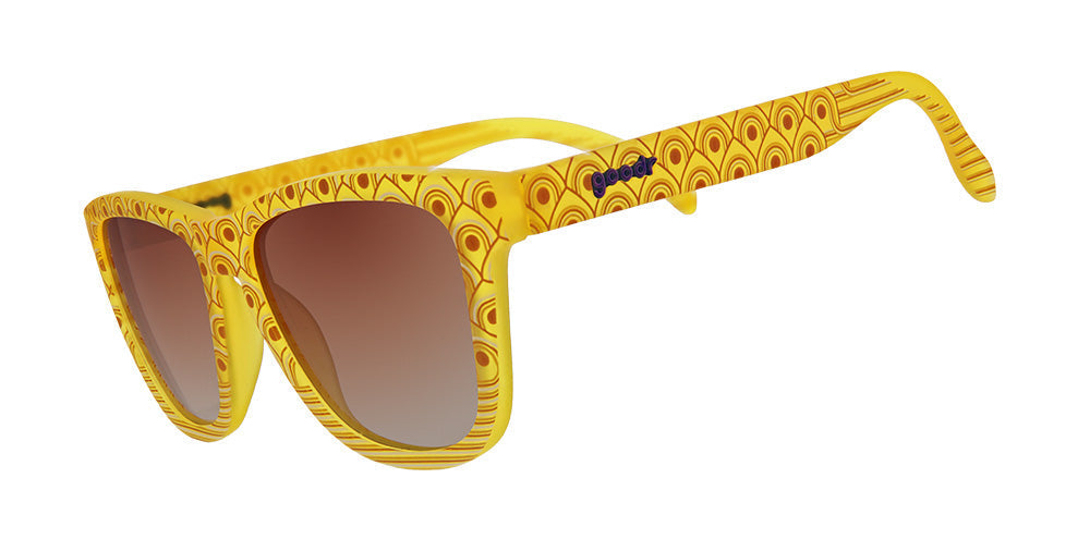 Scusi, Coming Through | yellow square sunglasses with gradient amber lenses| Milan tour inspired goodr OG sunglasses